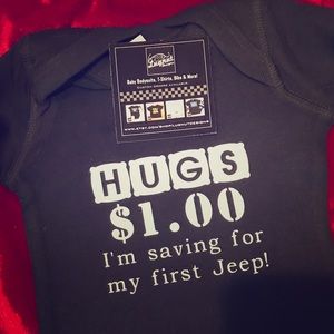 Hugs $1 - Saving for my first Jeep! Baby Bodysuit